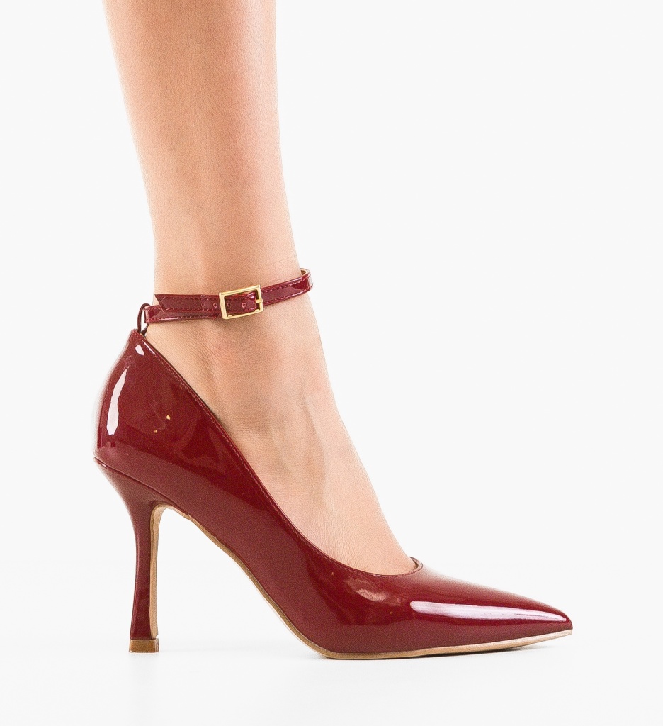 Pantofi Dama Iga Grena cu Toc Eleganți - imagine 5