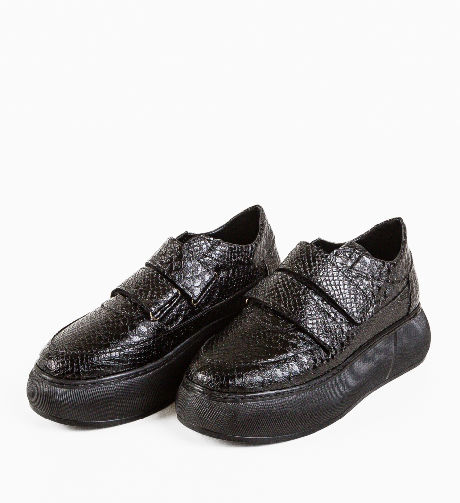 Pantofi Casual Mernera Negri - Confort Maxim - imagine 7