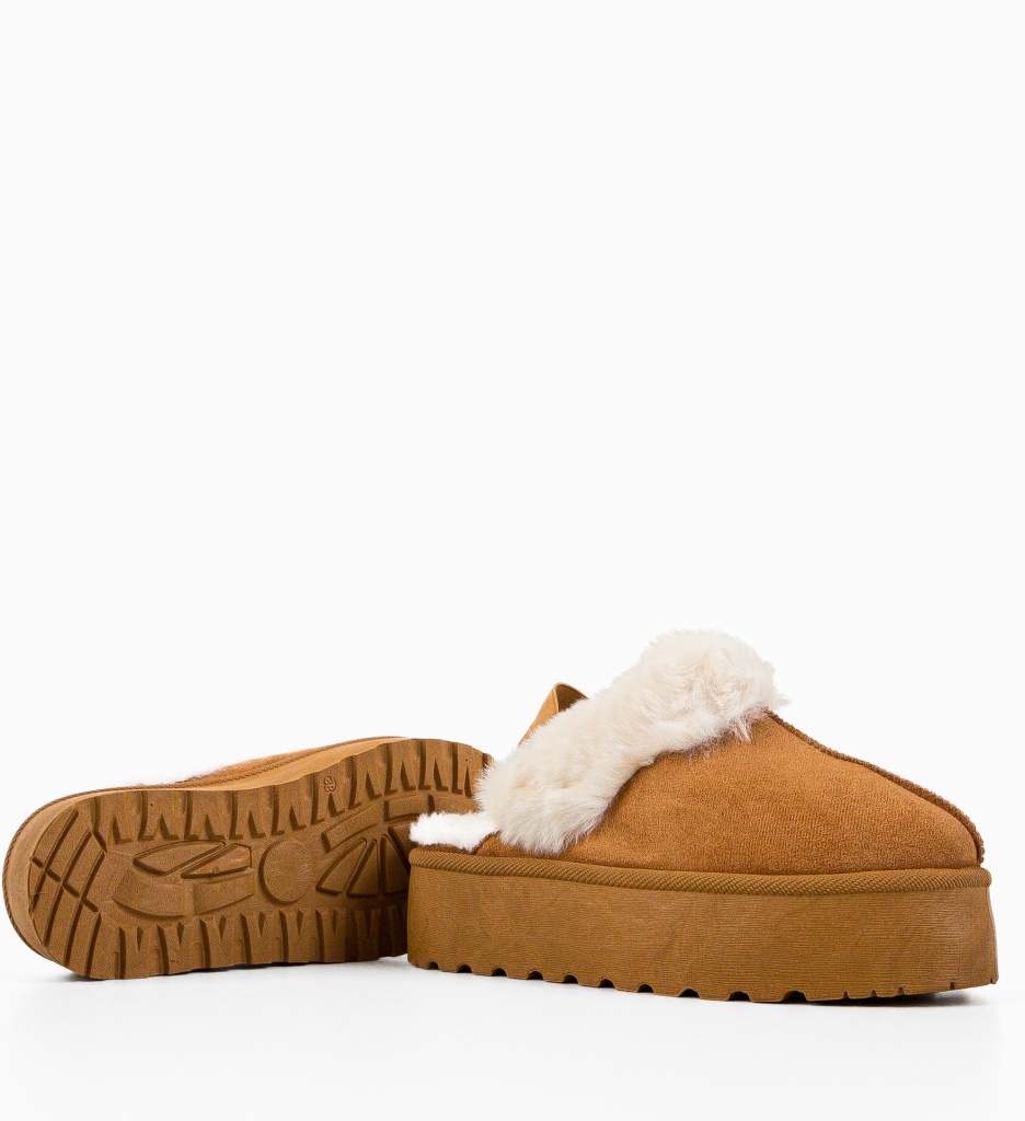 Papuci Ug Kepto Camel - Confort & Stil - imagine 6