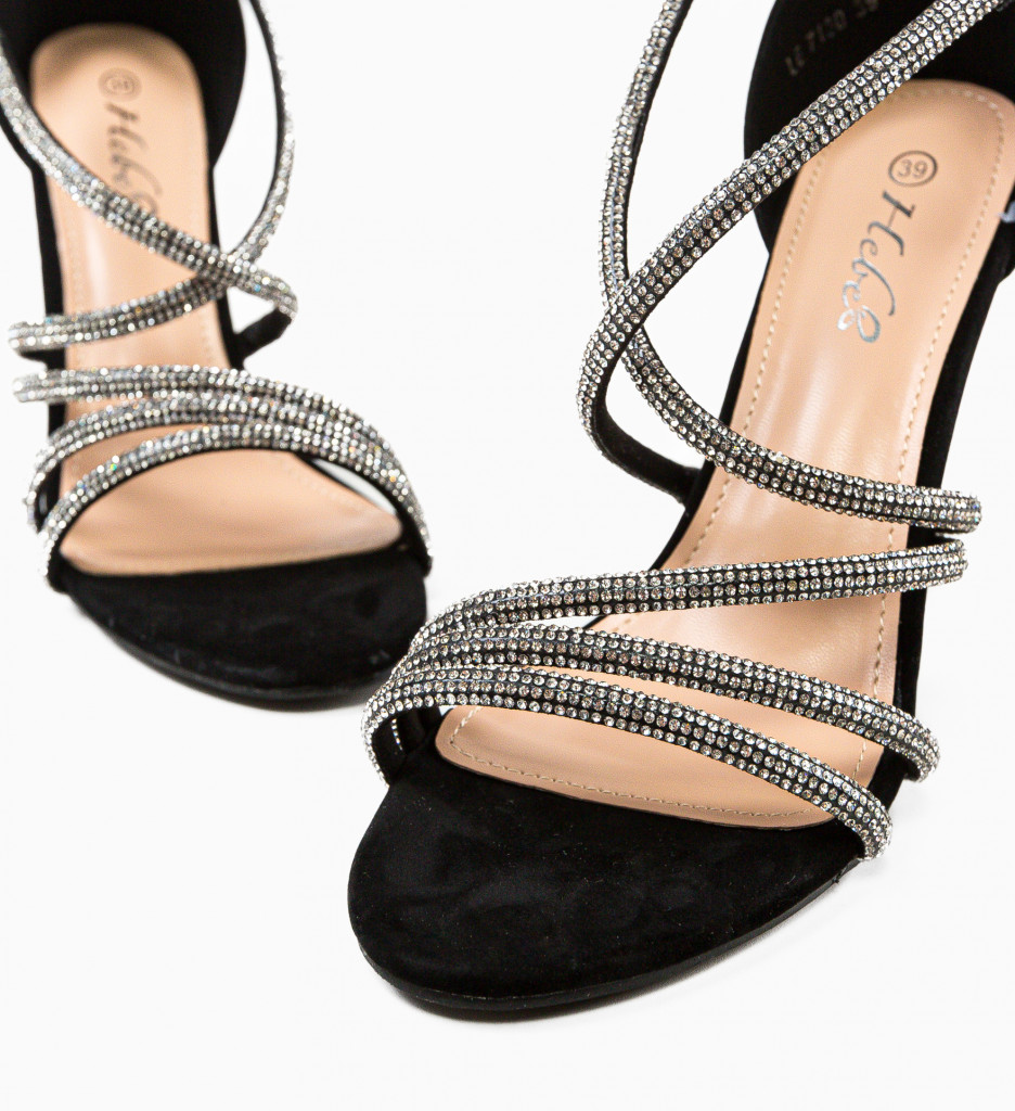 Sandale Tarker Negre cu Toc - Eleganță Maximă - imagine 6