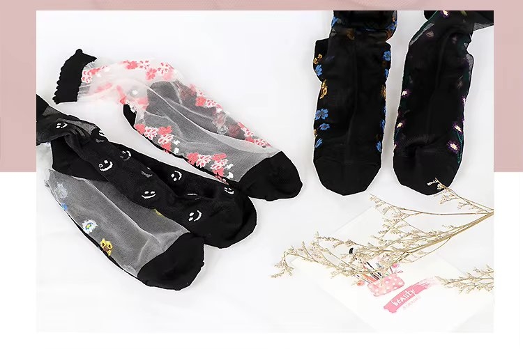 Sosete Dama Picadili Flori Confortabile - imagine 2