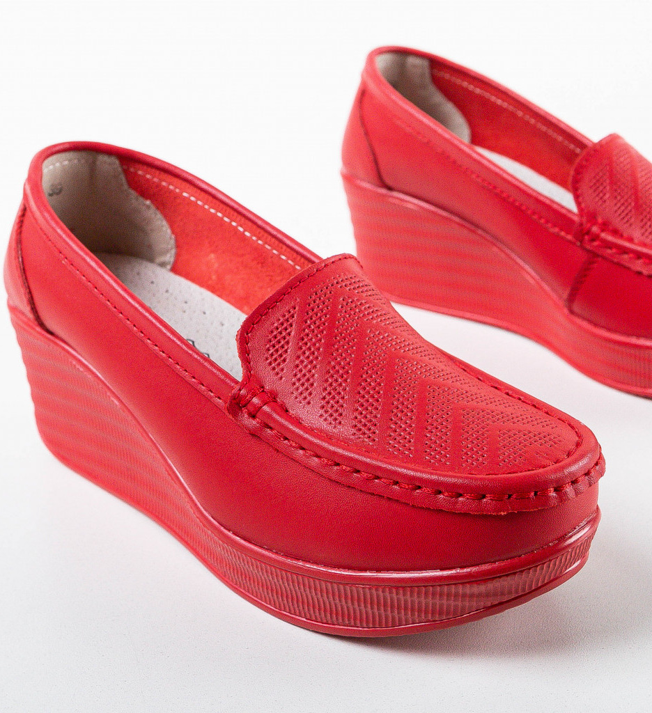 Pantofi Casual Rosii Ely - Stil și Confort - imagine 7