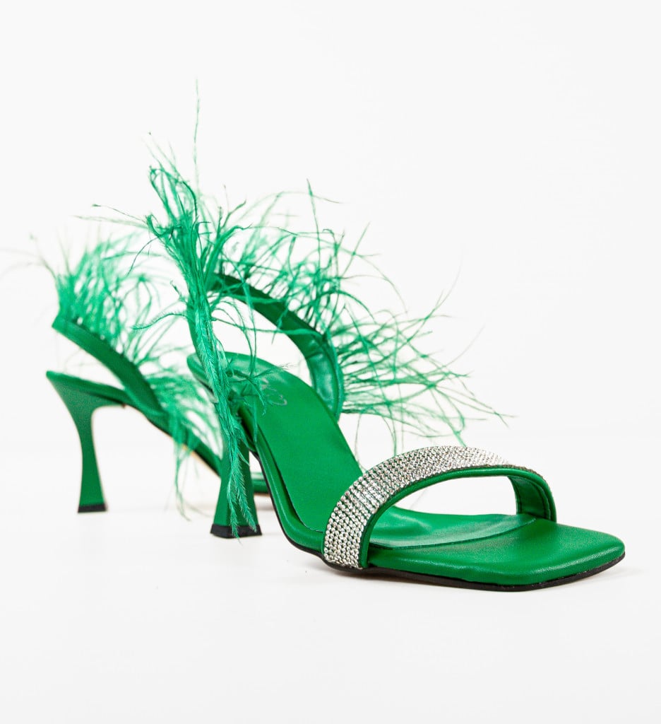 Sandale cu Toc Salcia Verzi | Eleganță și Stil - imagine 12
