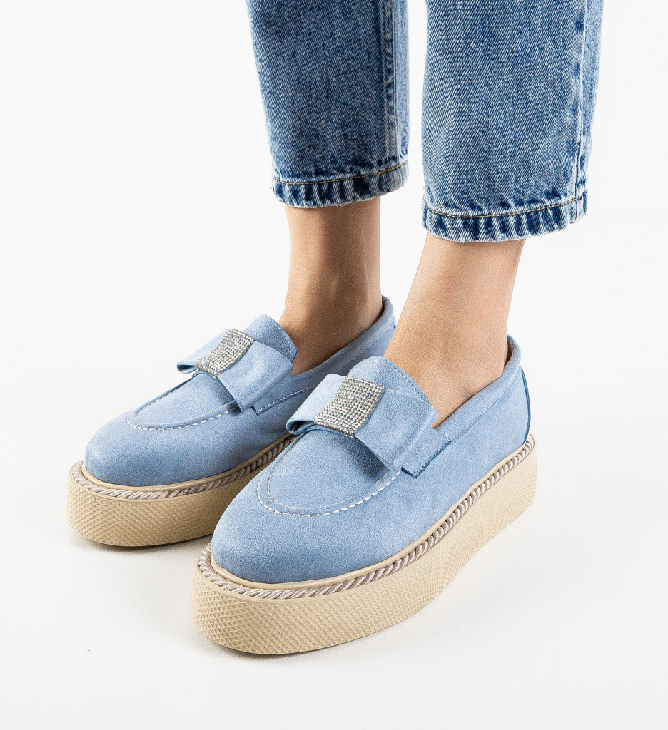 Pantofi Casual Sofia Albastri | Confort & Stil Zilnic - imagine 3