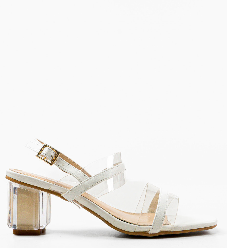 Sandale Toc Martens Albe | Eleganță și Stil - imagine 4