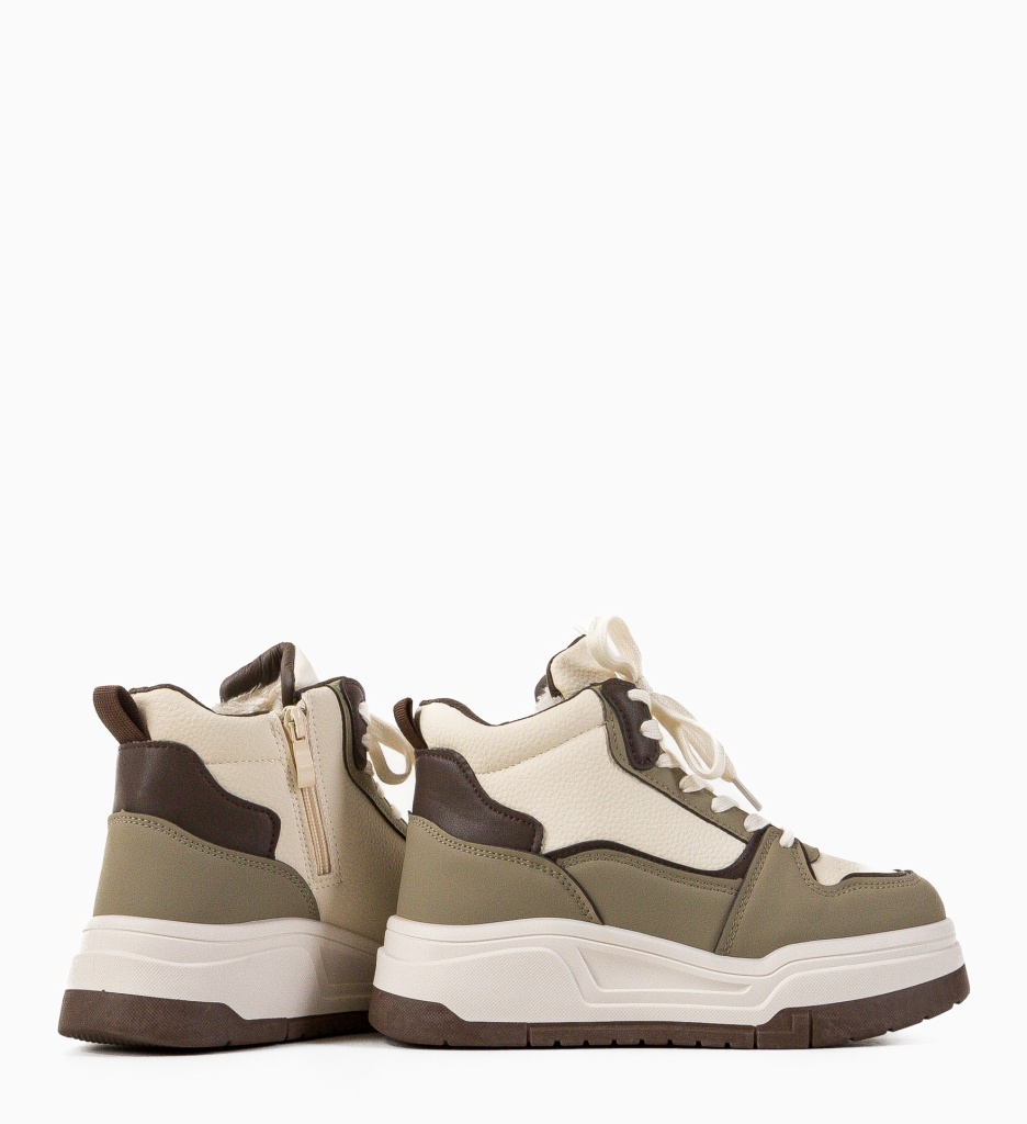 Sneakersi Okayta Khaki Dama - Confort & Stil - imagine 6