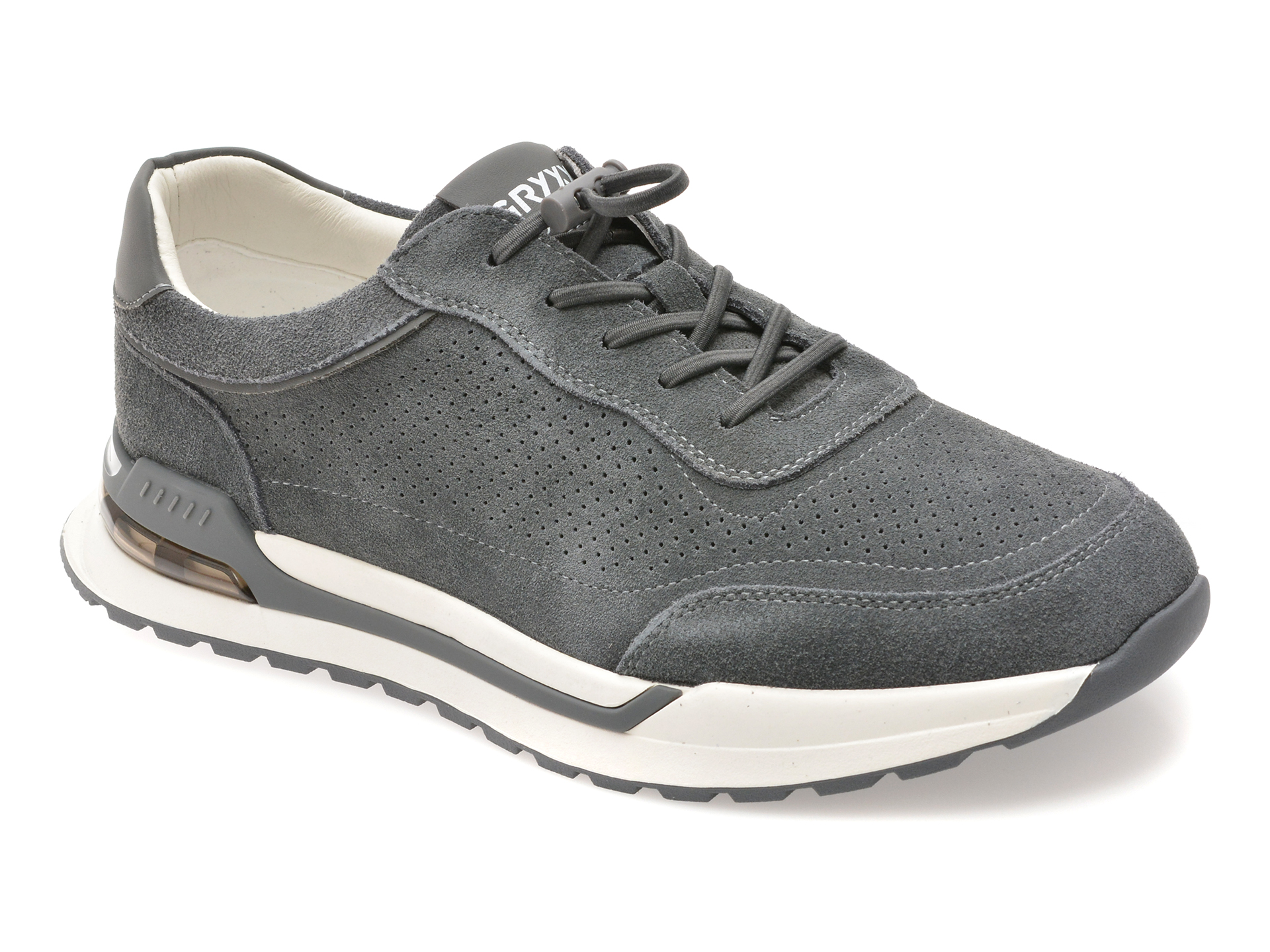 Pantofi sport GRYXX gri, piele intoarsa