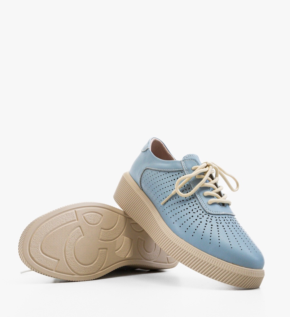 Pantofi Casual Lehe Albastri Confortabili - imagine 4
