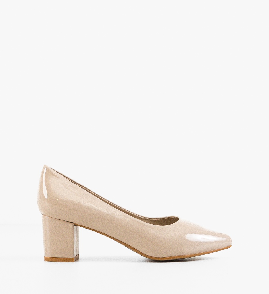 Pantofi Rose Bej cu Toc Eleganți - imagine 7