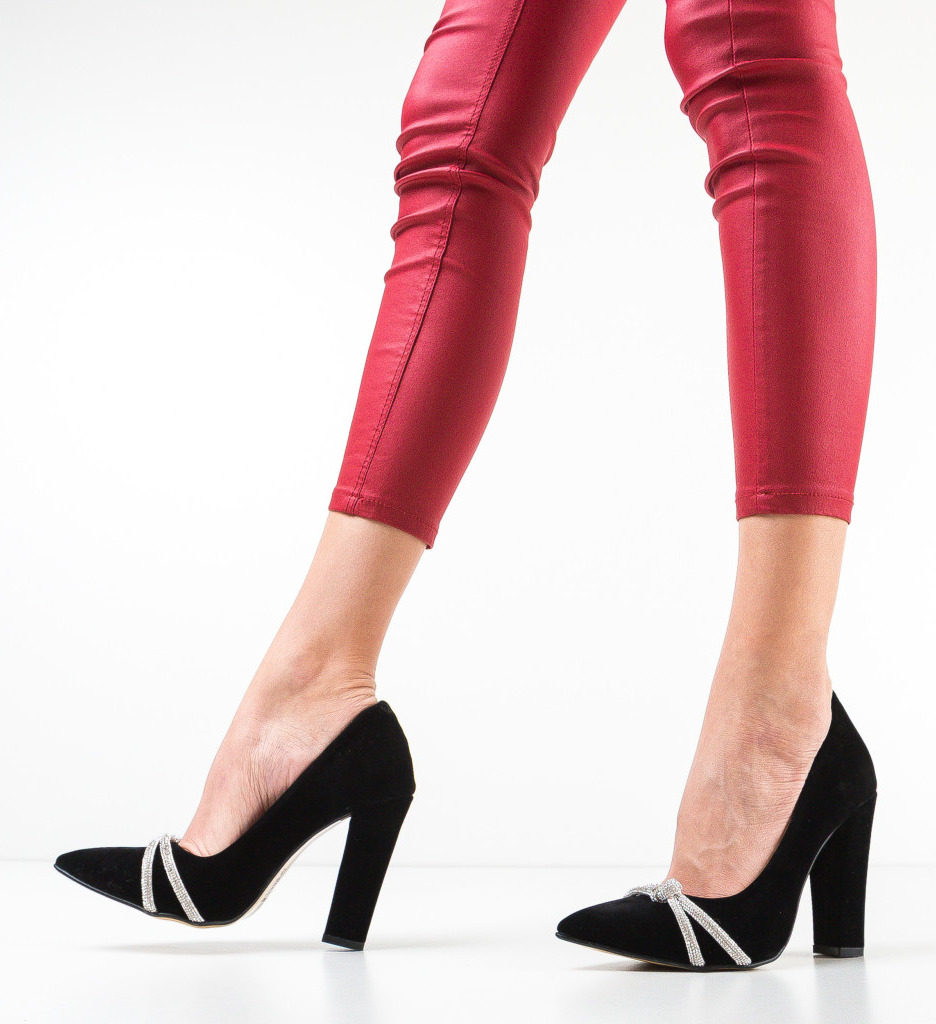 Pantofi Tuty Negri cu Toc - Eleganță și Stil - imagine 2