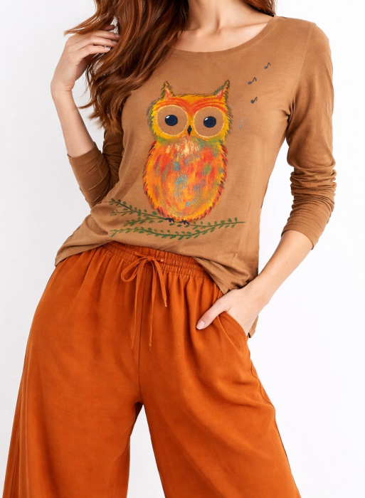 Bluza Camel Pictată Manual Shopika