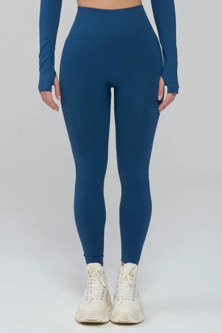 Colanți Seamless Push-Up Scrunch Marquise, albastru - imagine 4