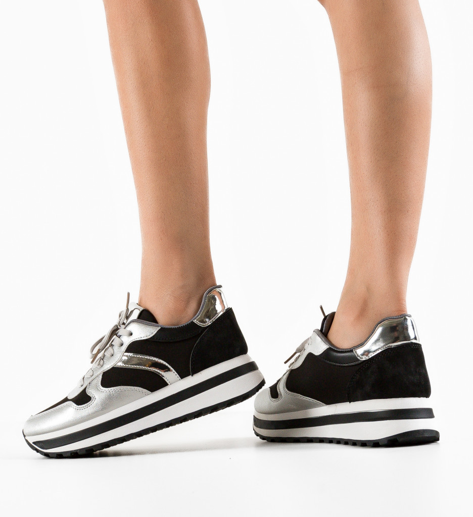 Pantofi Sport Agnes Argintii - Confort și Stil