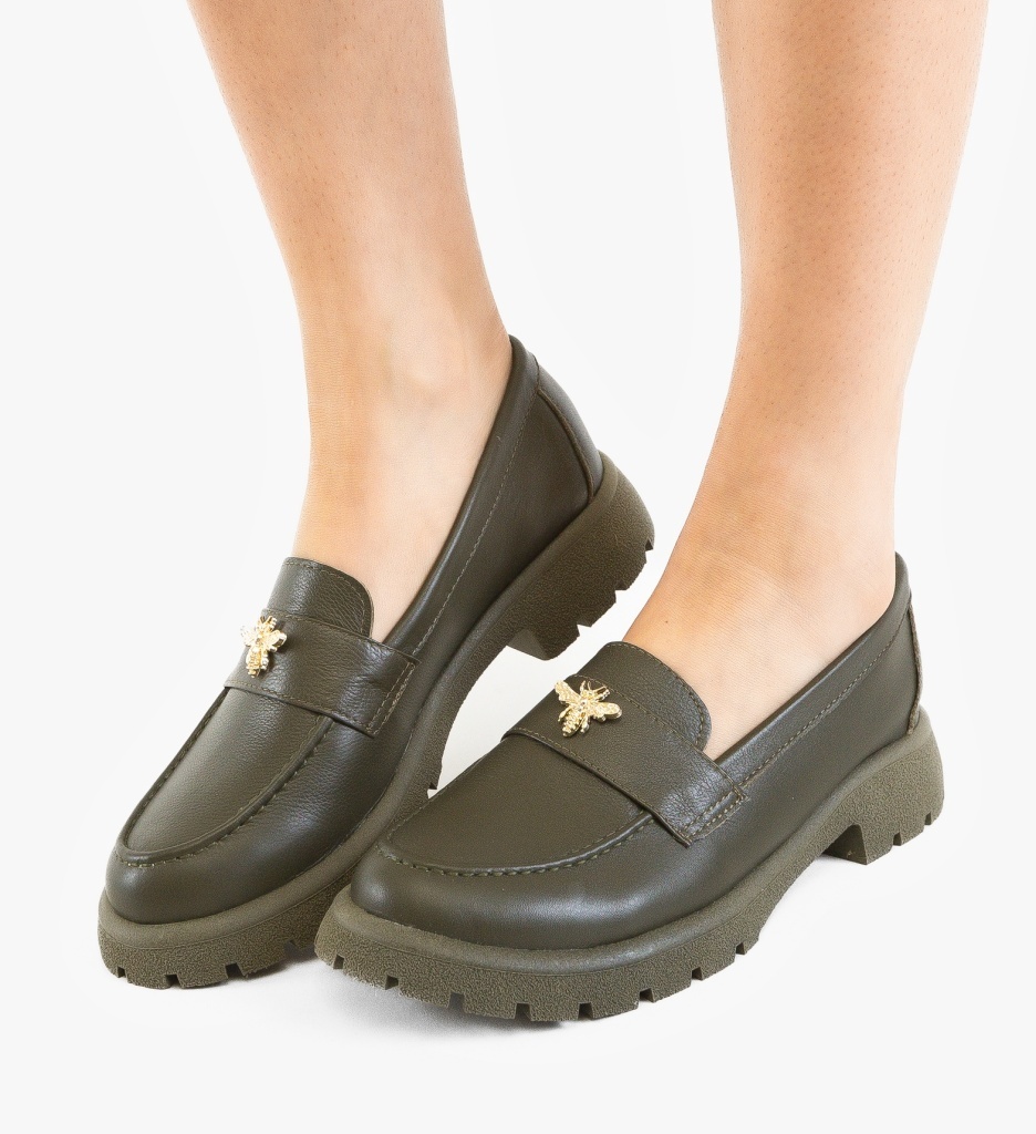 Pantofi Casual Dama Fosere Verzi Confortabili - imagine 4
