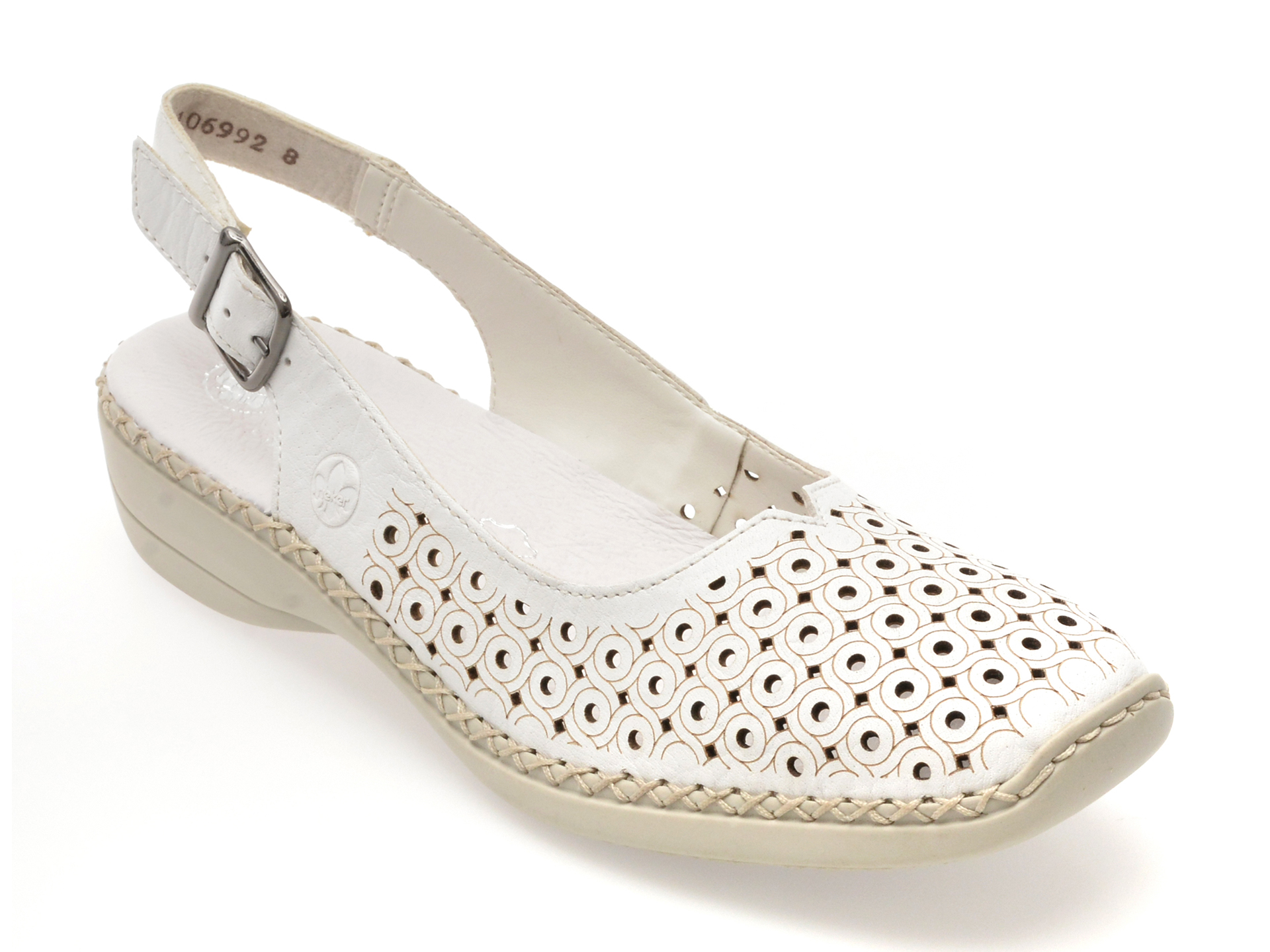 Rieker 41350: Pantofi Albi Eleganti si Confortabili