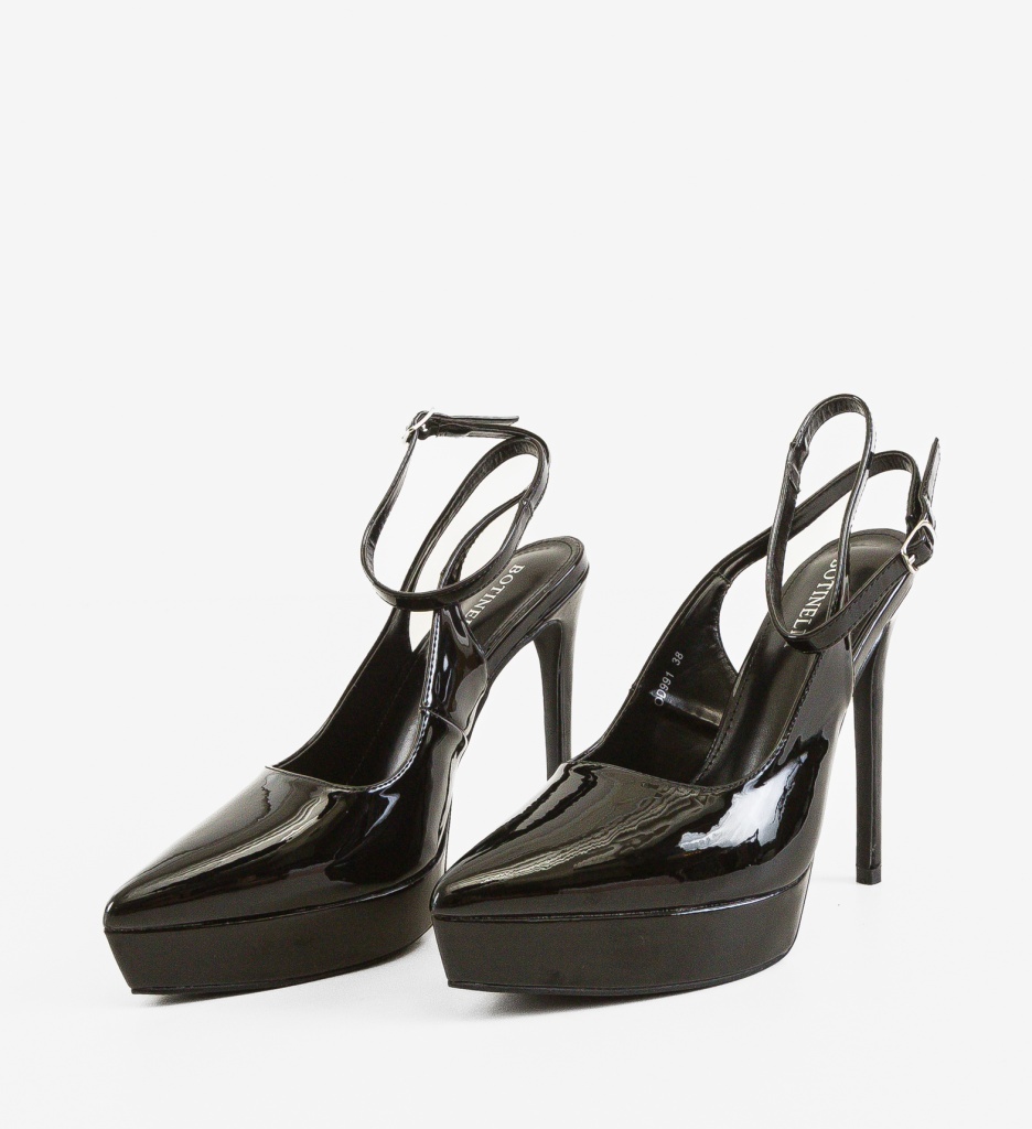 Pantofi Velyon Negri cu Toc - Eleganță și Stil - imagine 3