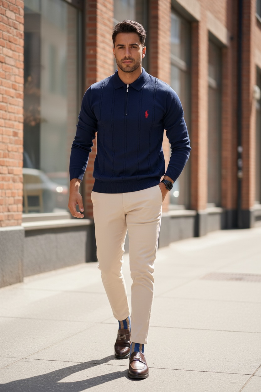 Bluza barbati bleumarin slim fit S117  D4-4.4