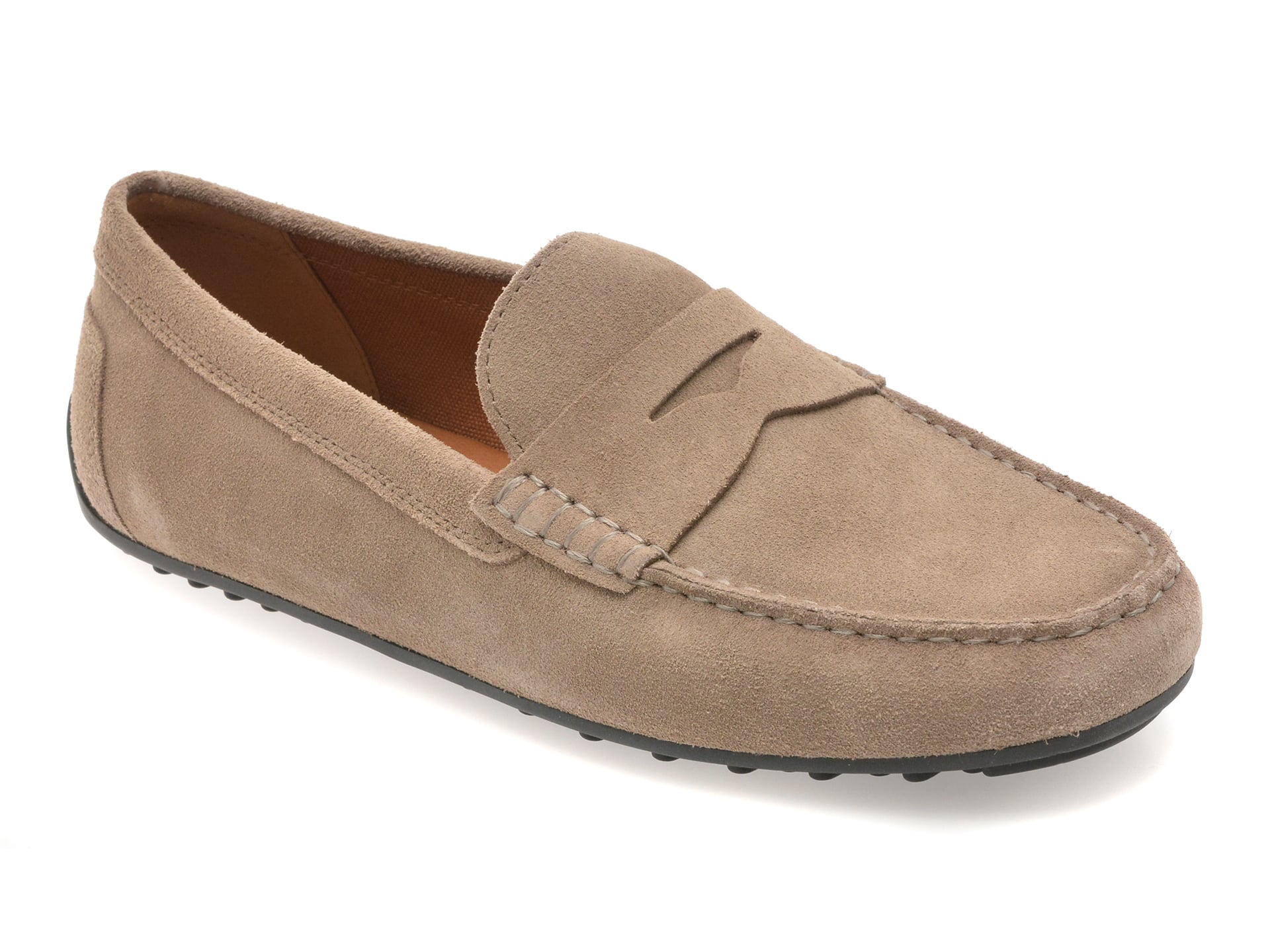 Mocasini Geox gri piele intoarsa U653KB