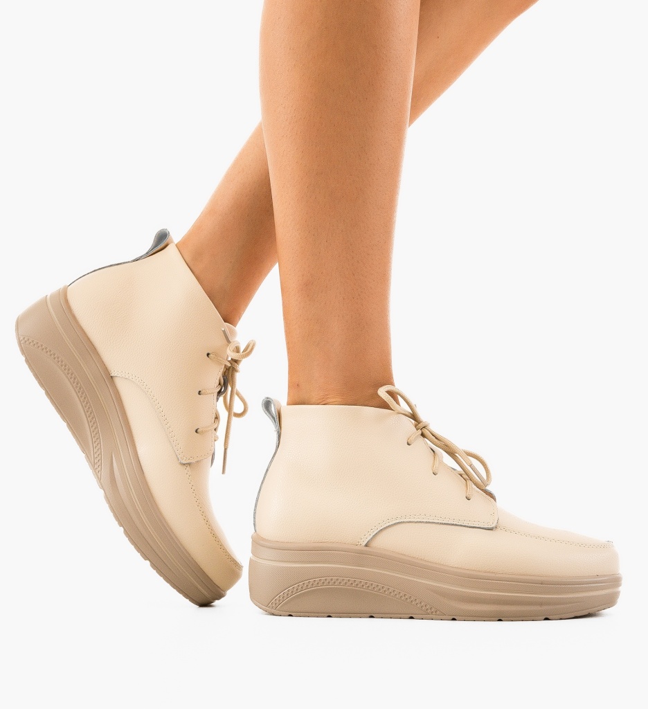 Pantofi Casual Bergamon Bej - Confort și Stil - imagine 2