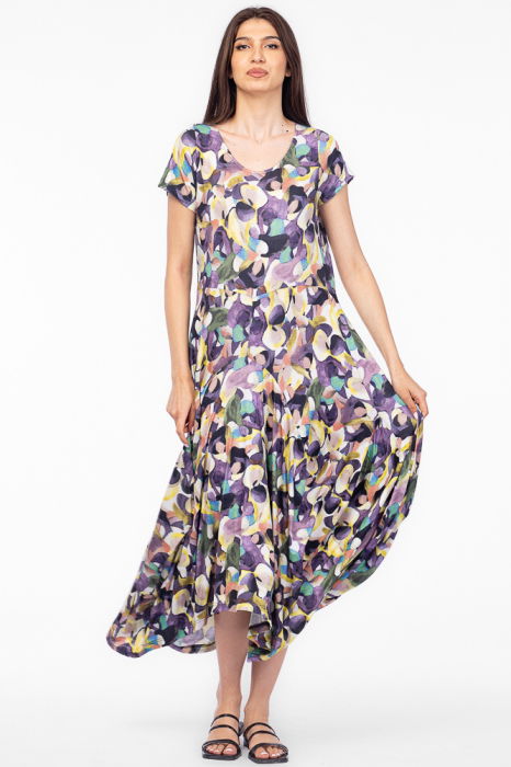 Rochie Asimetrica Vascoza Mov | Pierino