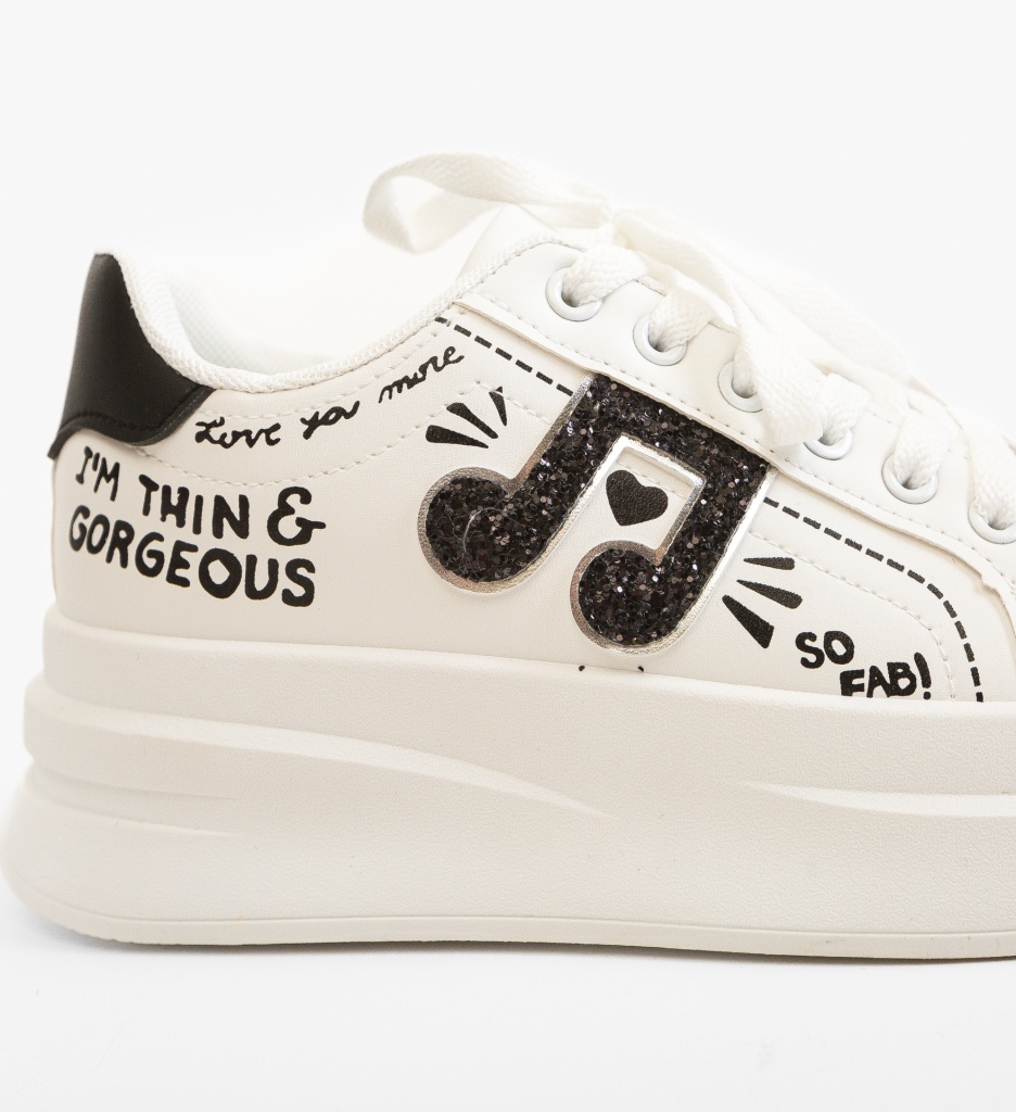 Sneakers Dama Imoge Albi | Confort și Stil - imagine 4