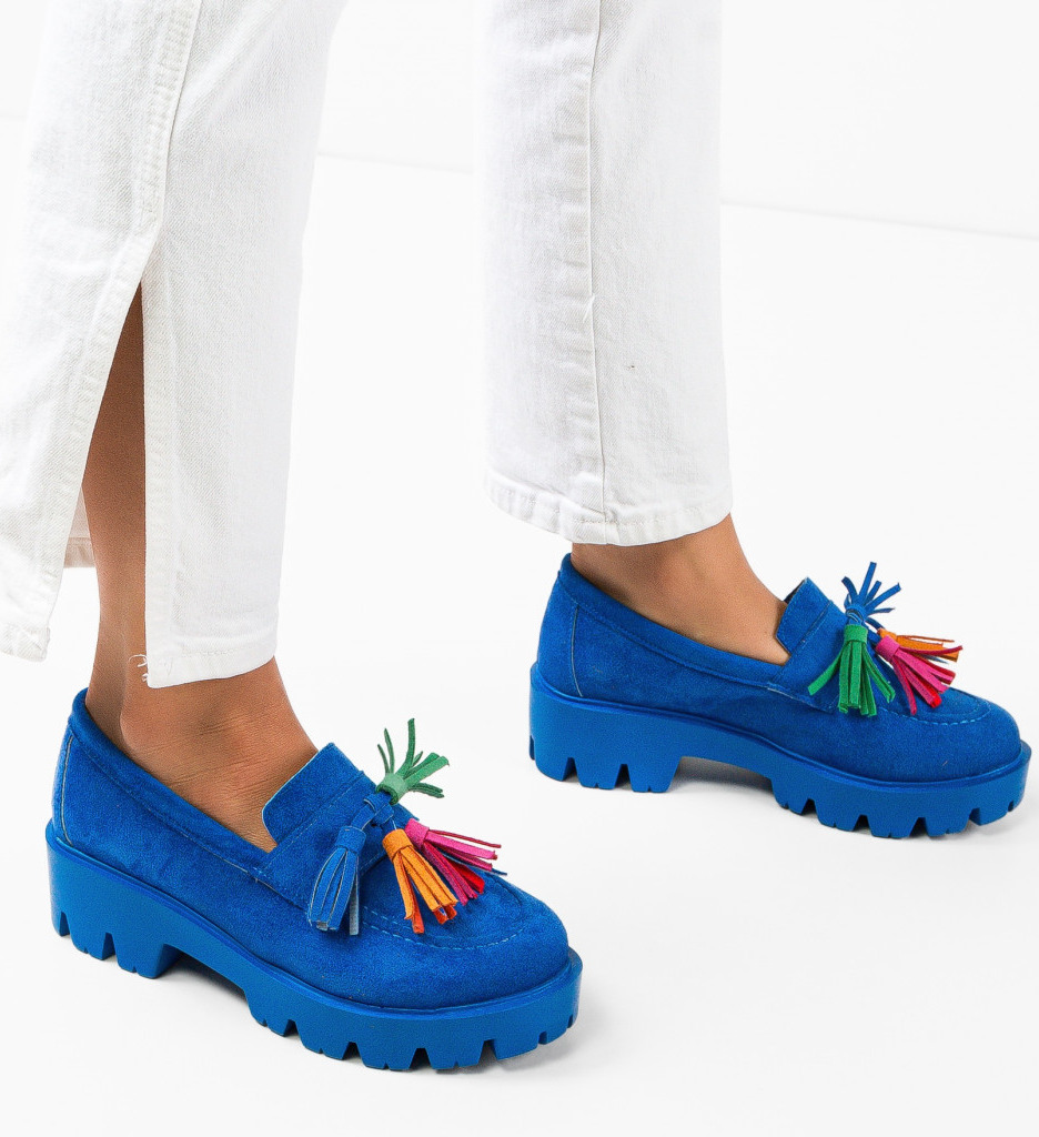 Pantofi Casual Dama Albastri - Confort și Stil - imagine 2