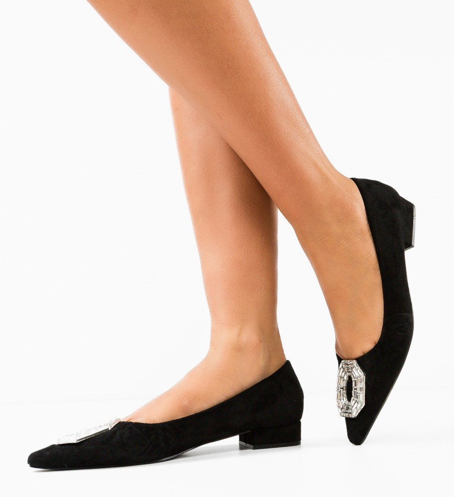 Pantofi Dama Bendo Negri cu Toc - Eleganți - imagine 4