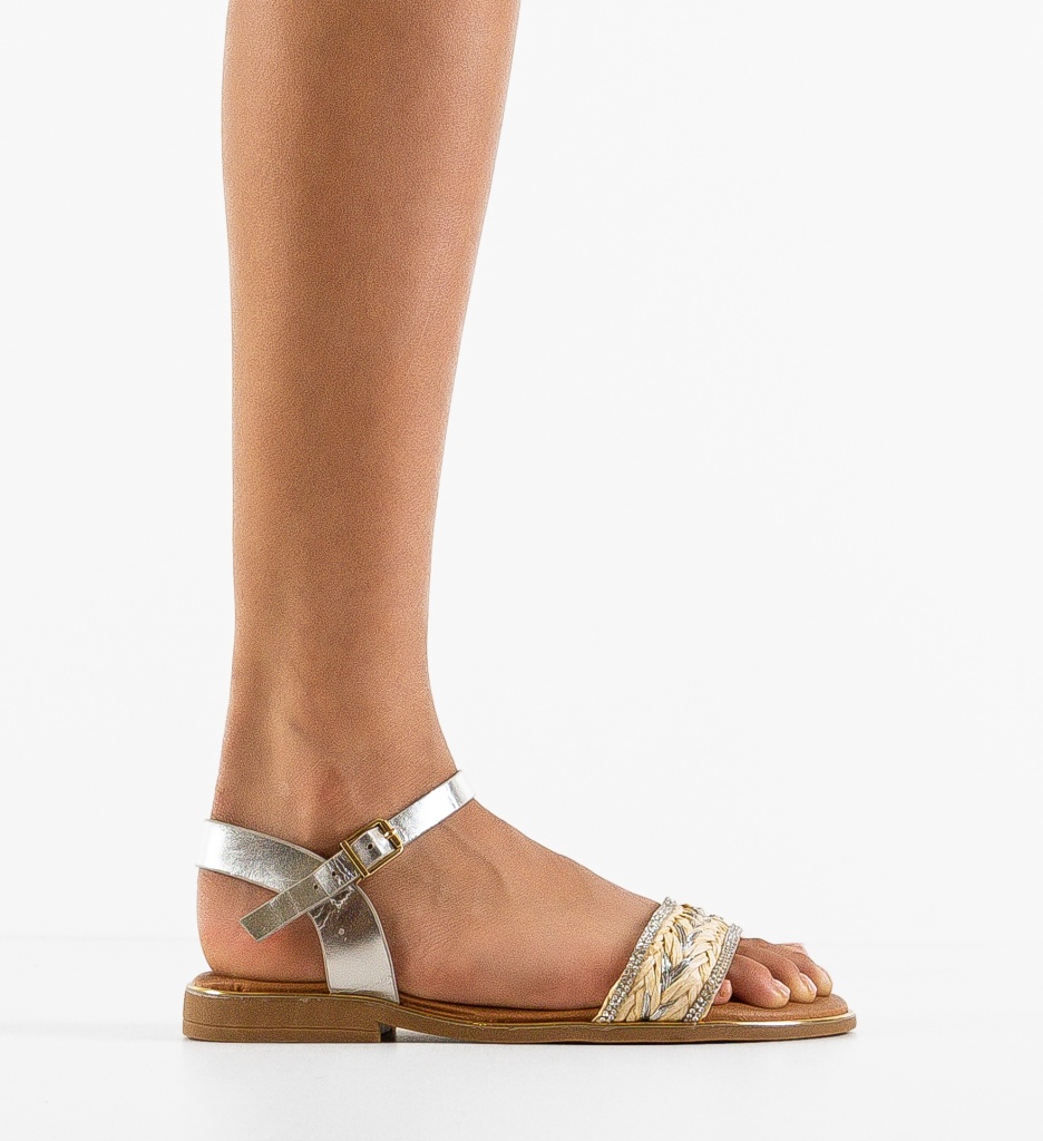 Sandale Dama Argintii Paulu | Stil Refinat - imagine 4