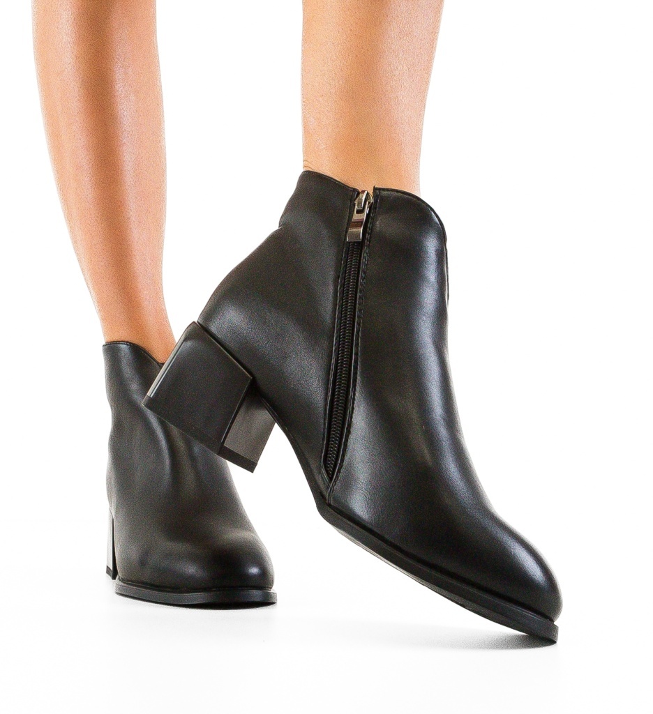 Botine Dama Olaj Negre - Eleganță Urbană - imagine 3