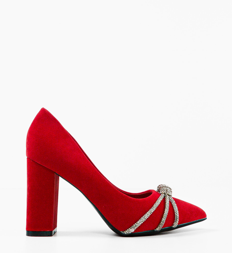 Pantofi Dama Baylor Rosii | Eleganță și Stil - imagine 4