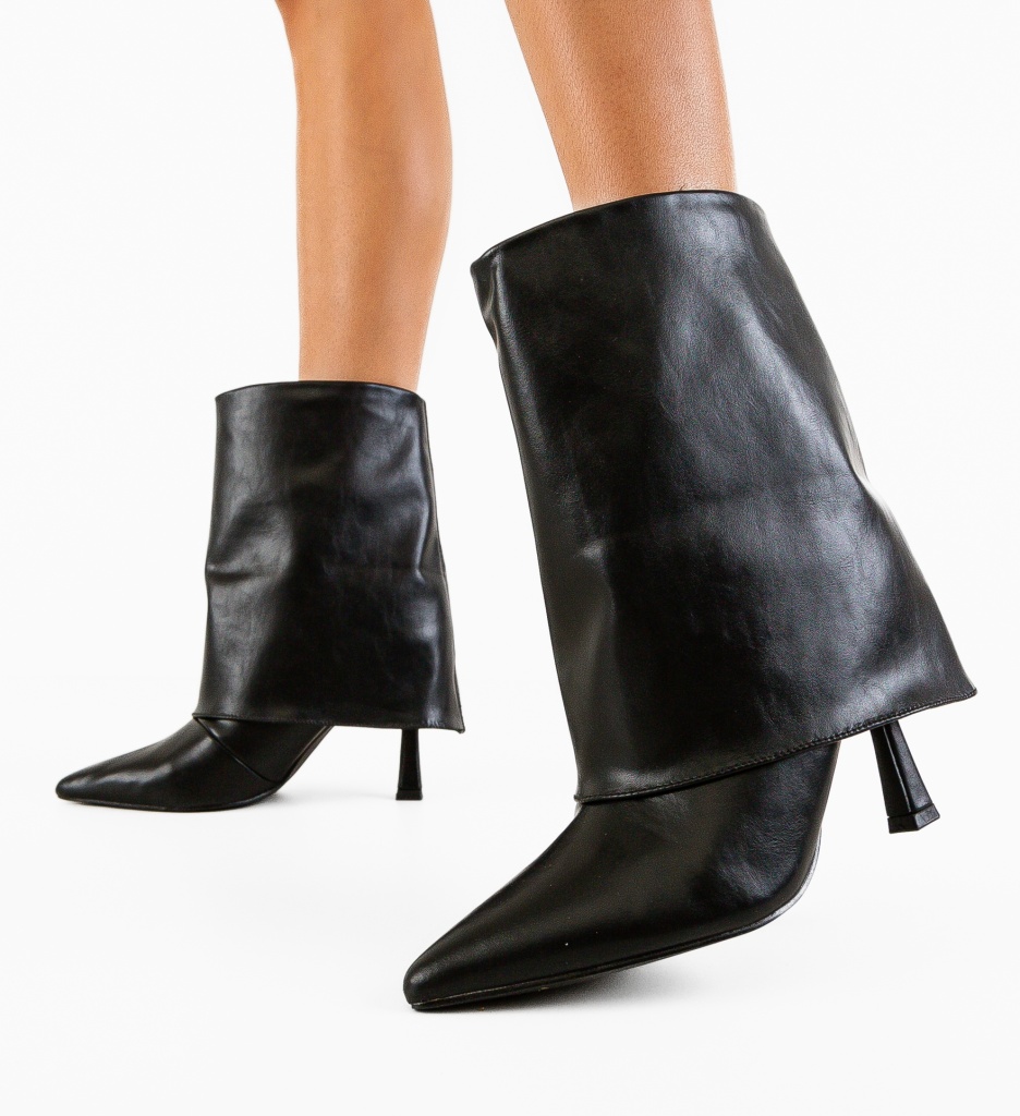 Botine Dama Kanel Negre | Eleganță și Stil - imagine 2