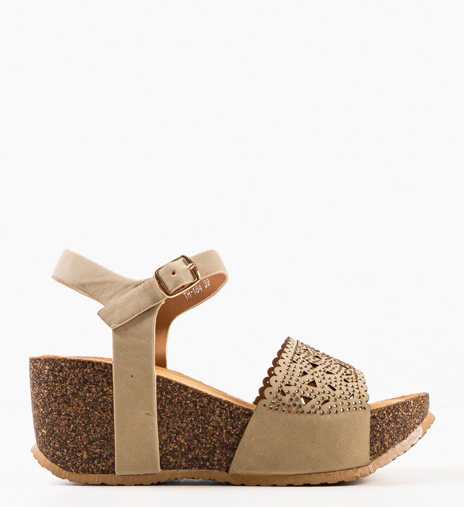 Platforme Dama Tessa Khaki | Stil si Confort - imagine 4