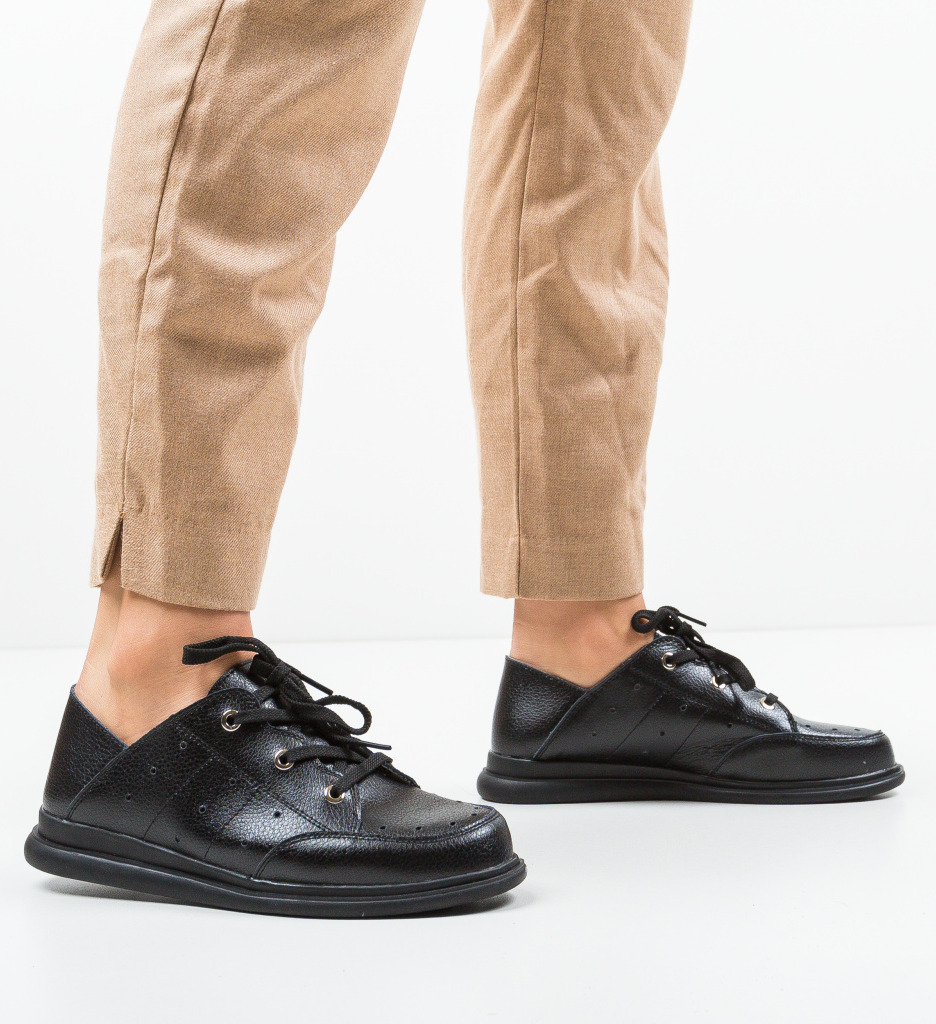 Pantofi Casual Bessie Negri - Confort și Stil - imagine 2