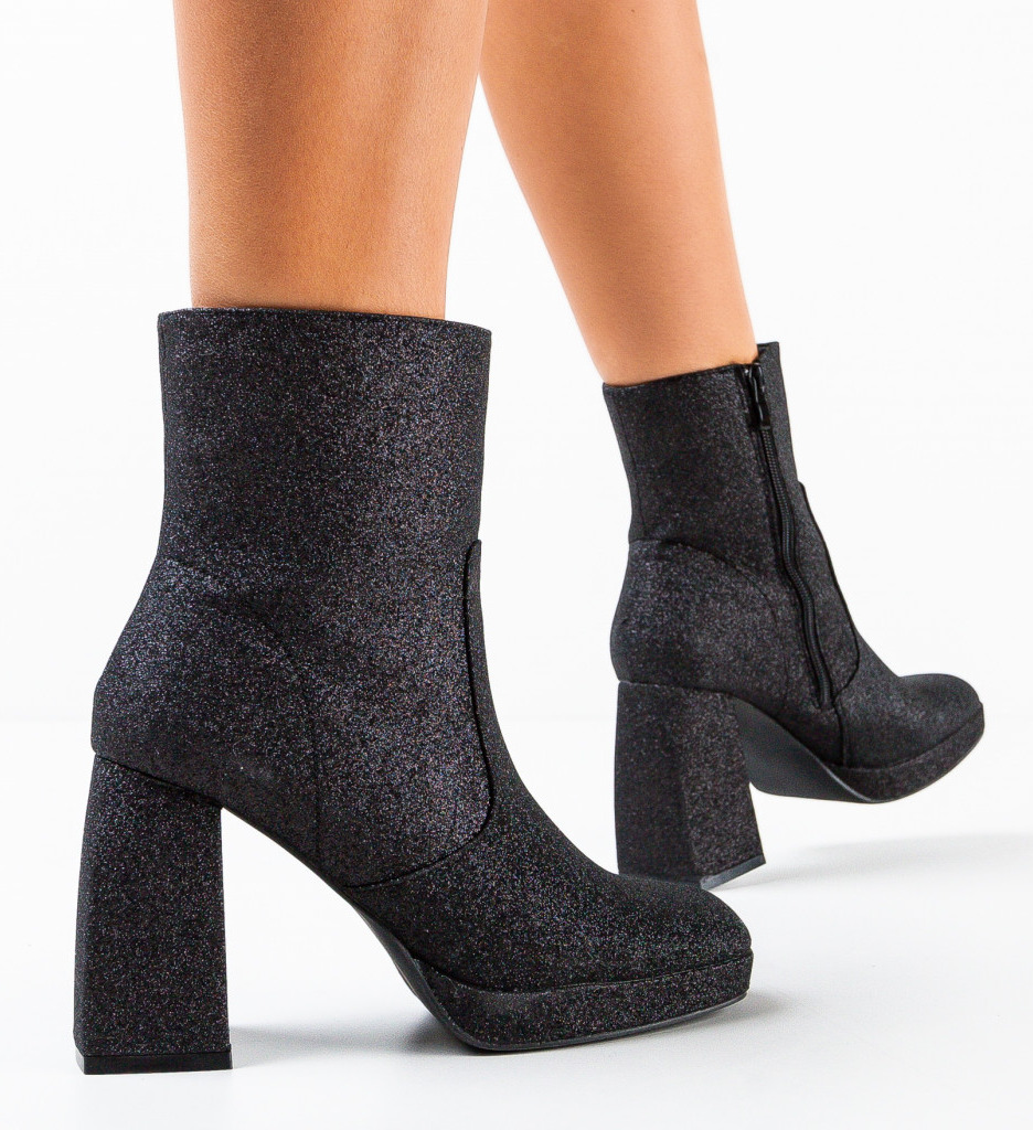 Botine Dama Jazzo Negre | Eleganță și Stil