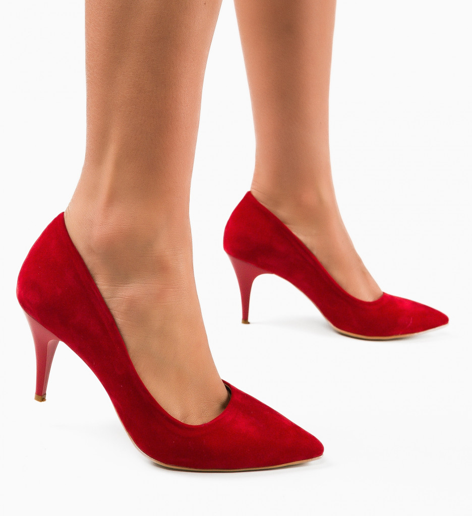Pantofi dama Jensy Rosii cu toc elegant