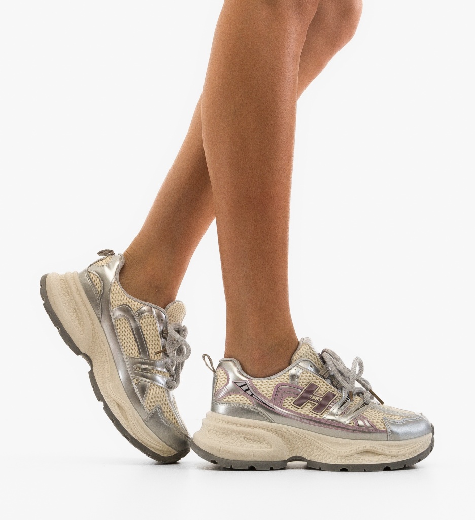 Sneakers Dama Dotson Gri | Confort & Stil Modern - imagine 2