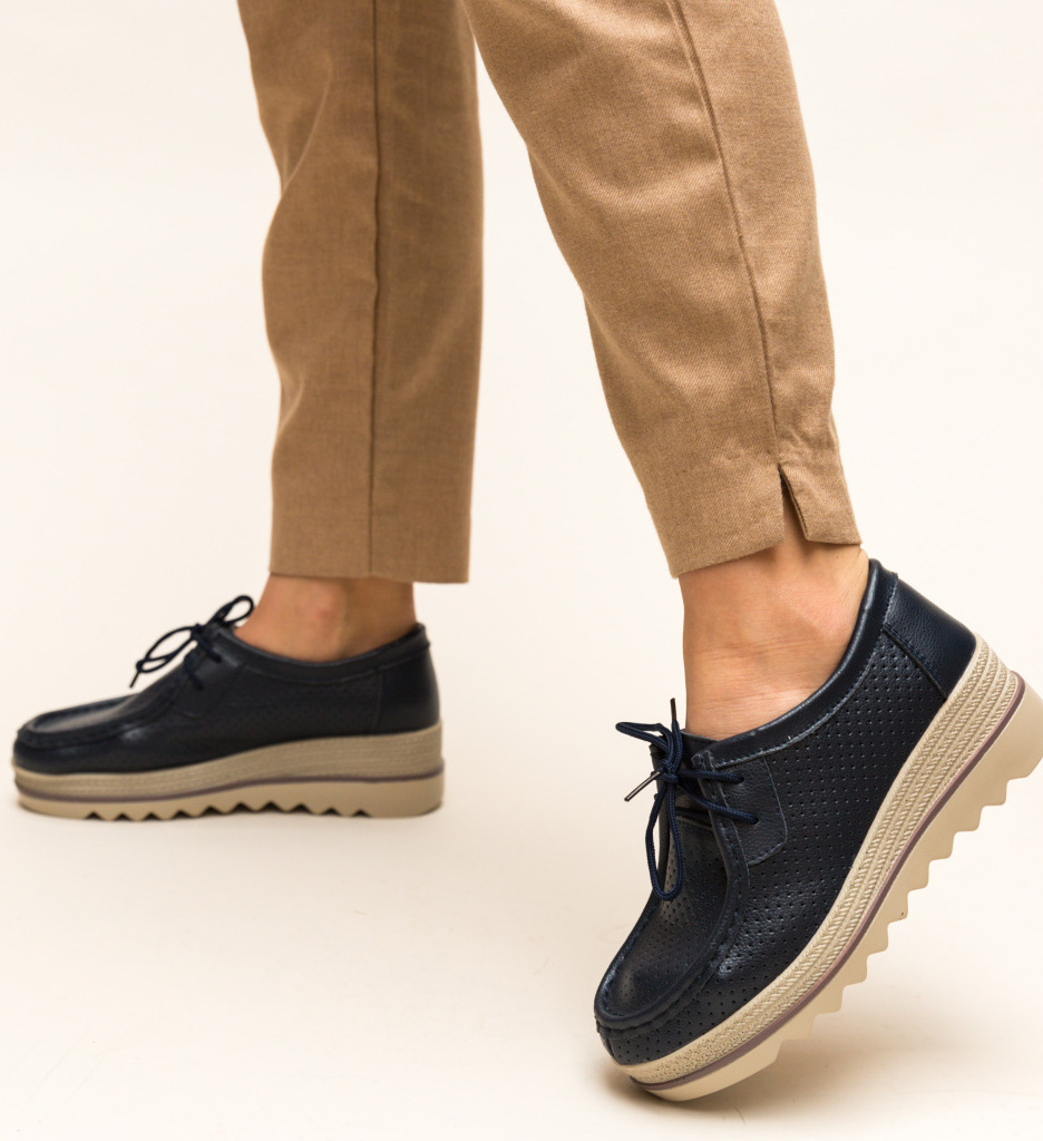 Pantofi Casual Torino Bleumarin - Confort & Stil - imagine 2