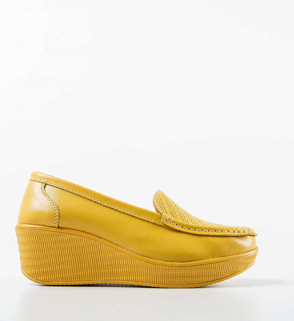 Pantofi Ely Galbeni | Confort Casual - imagine 4