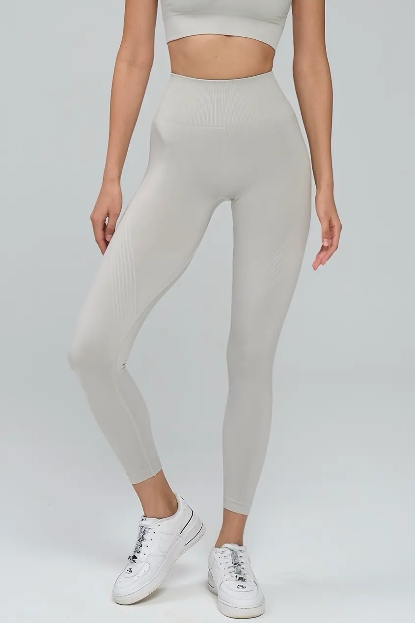 Colanti sport Seamless push-up Marquise, gri deschis - imagine 7