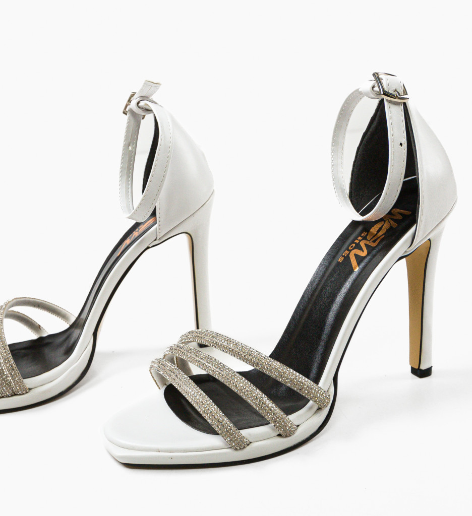 Sandale Aprey Albe | Eleganță și Stil - imagine 7