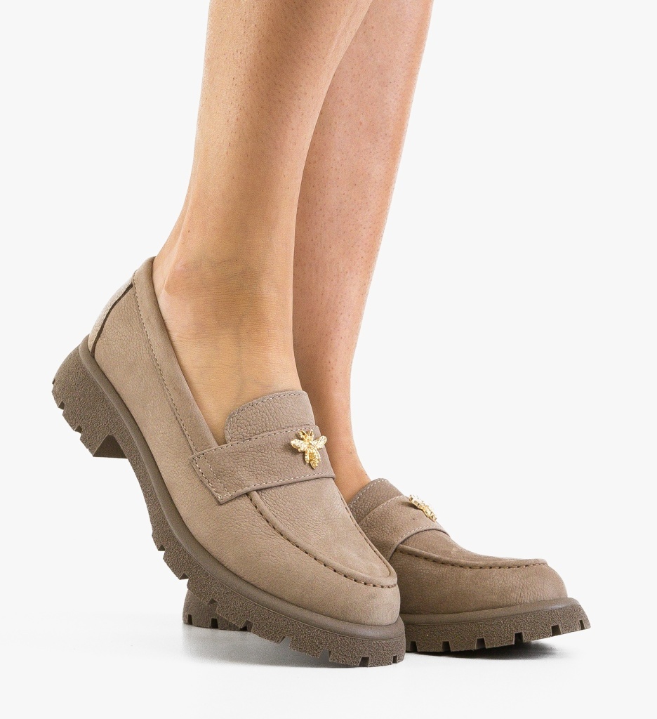 Pantofi Casual Dama Fosere Khaki - imagine 6