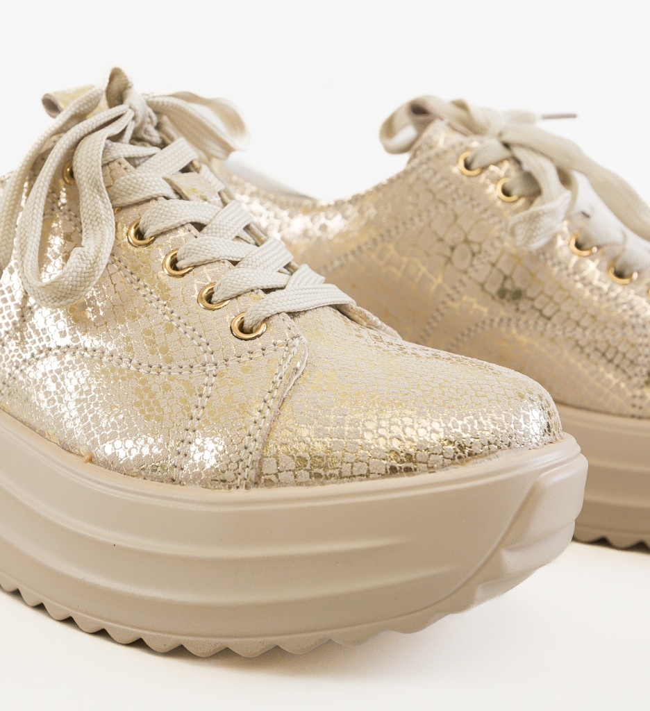 Myhos Pantofi Casual Bej | Confort Zilnic - imagine 5