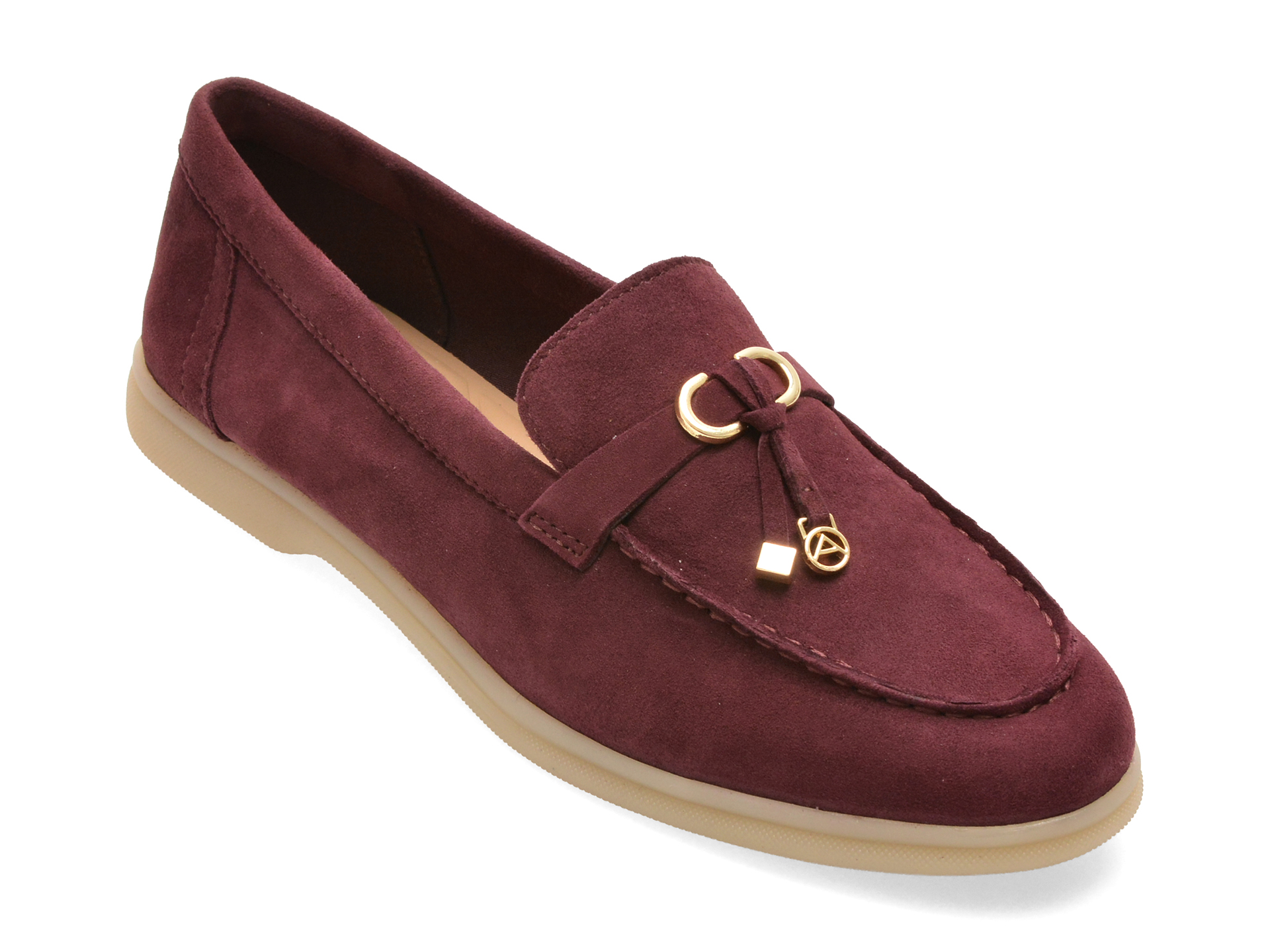 Mocasini ALDO mov din piele întoarsă