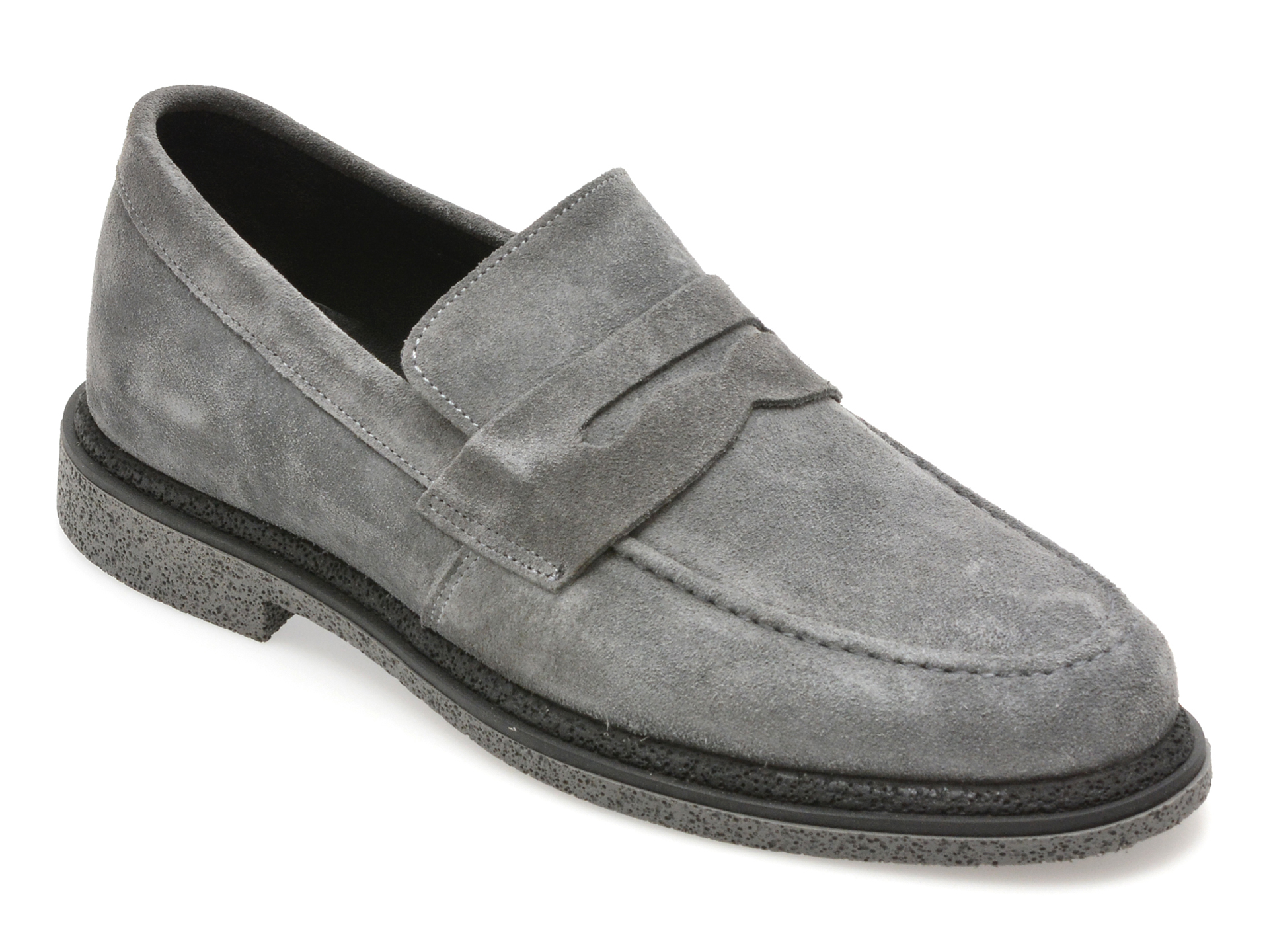 Mocasini Bite The Bullet gri din piele intoarsa - imagine 2