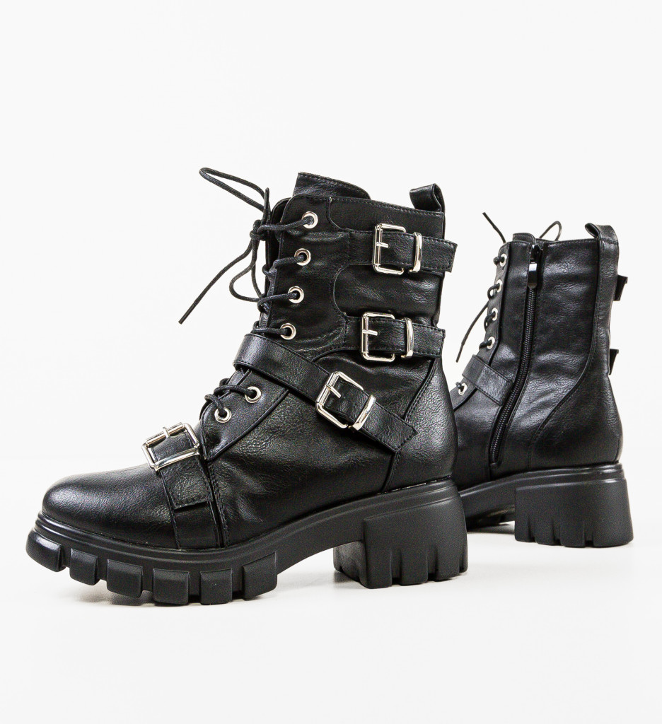 Ghete Dama Stil Sabo Negre - Eleganță și Confort - imagine 7