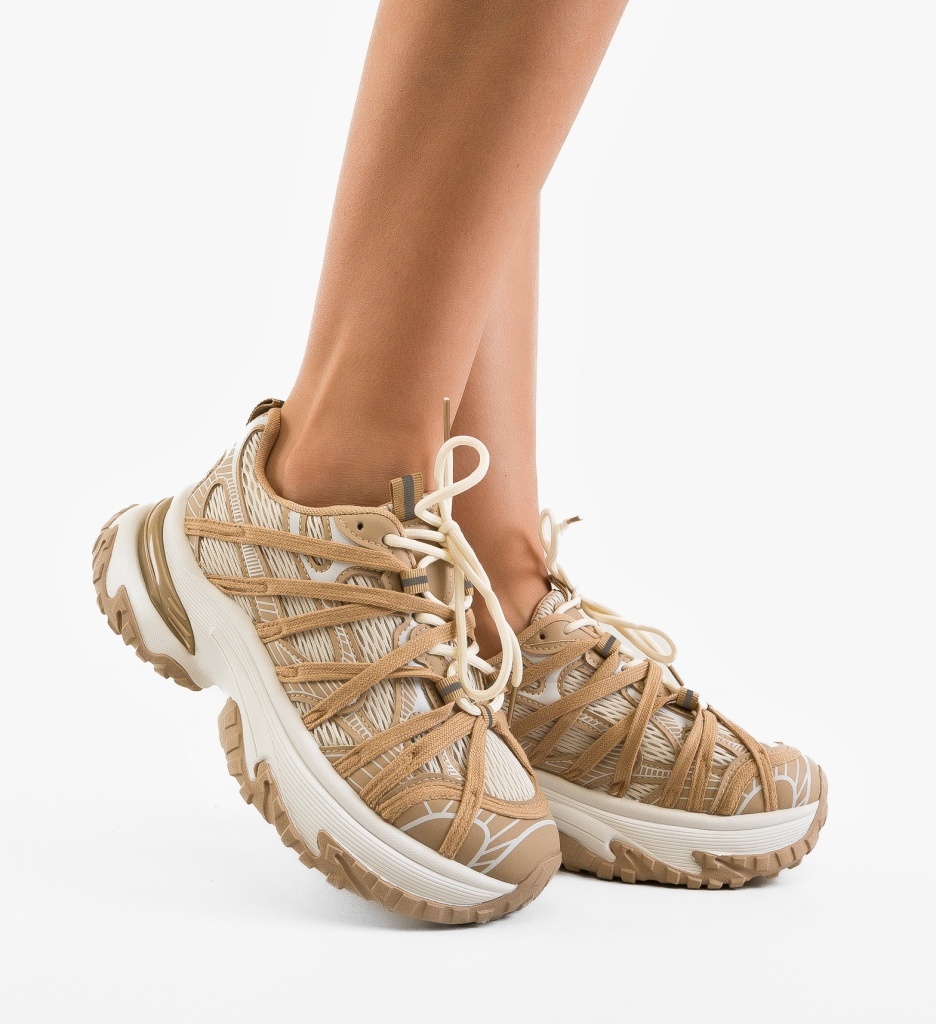 Sneakers Dama Ranbow Khaki | Confort Sport - imagine 4