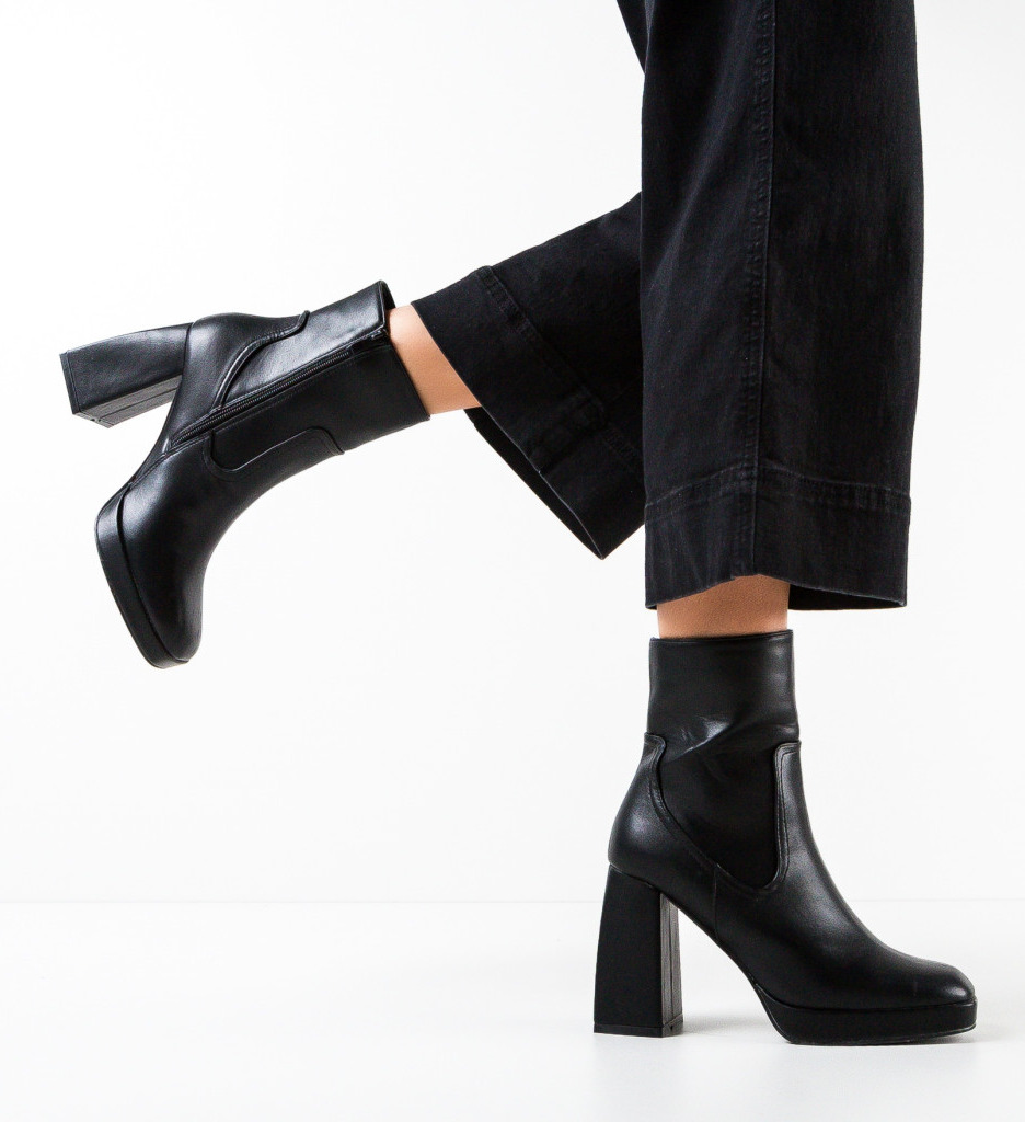 Botine Dama Nevin Negre | Confort și Eleganță - imagine 2