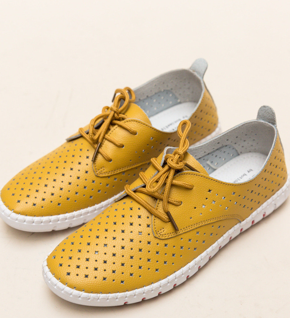 Pantofi Casual Hilio Galbeni - Stil și Confort - imagine 5