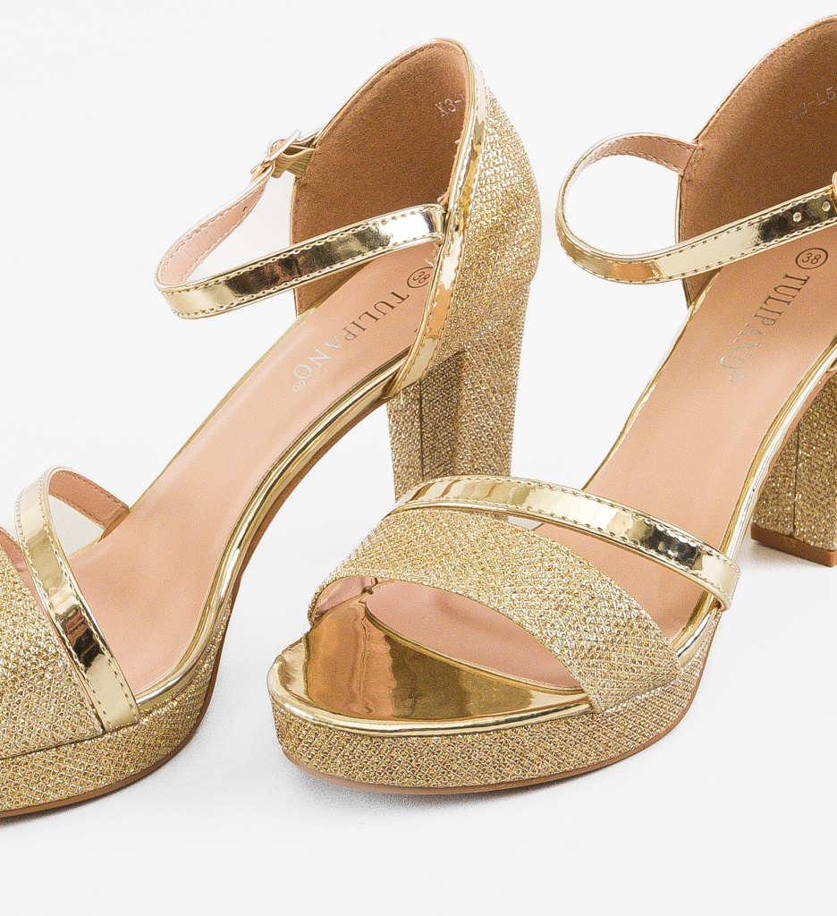 Sandale Irena Aurii - Eleganță și Stil - imagine 8