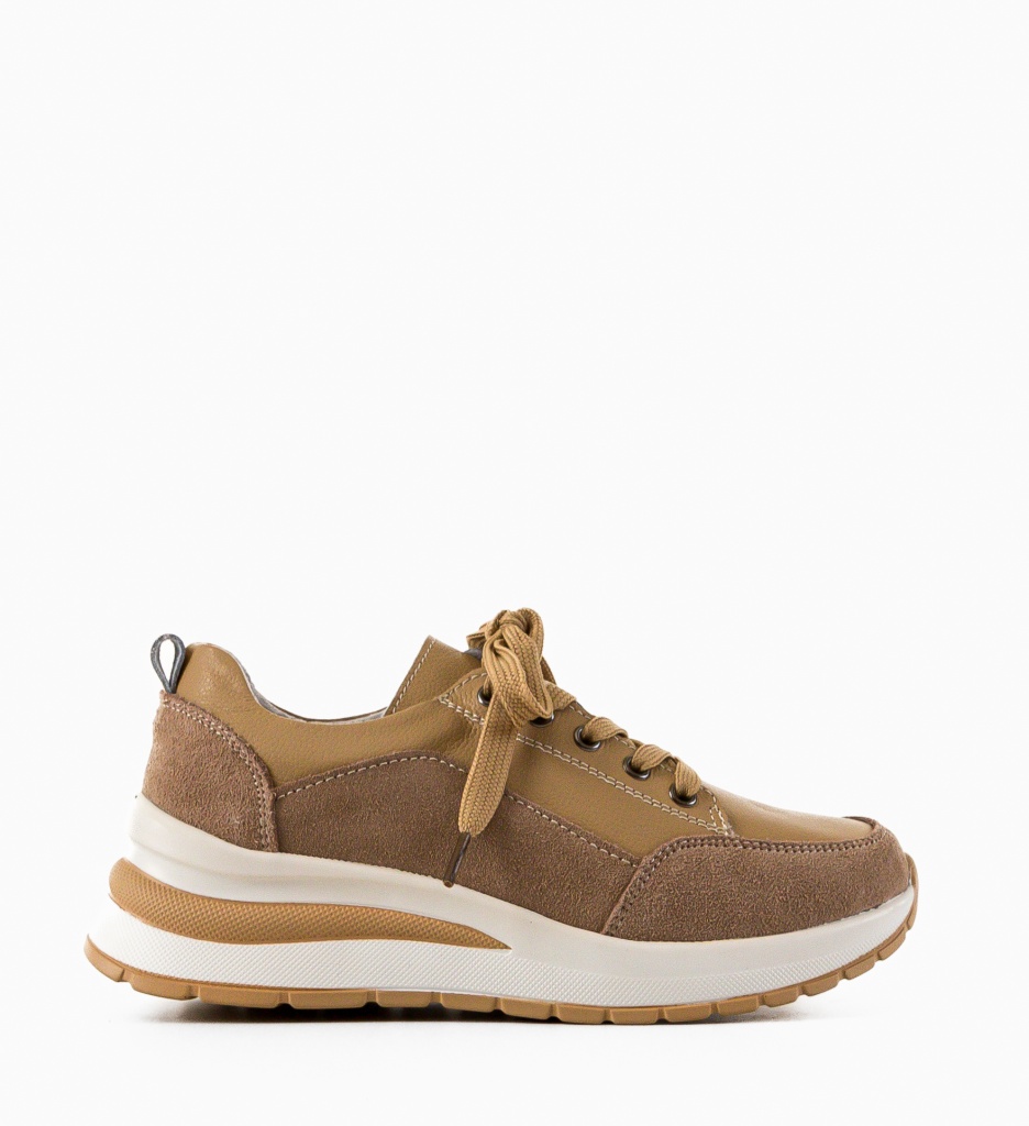 Sneakers Dama Likolas Bej | Stil Urban Confortabil - imagine 5